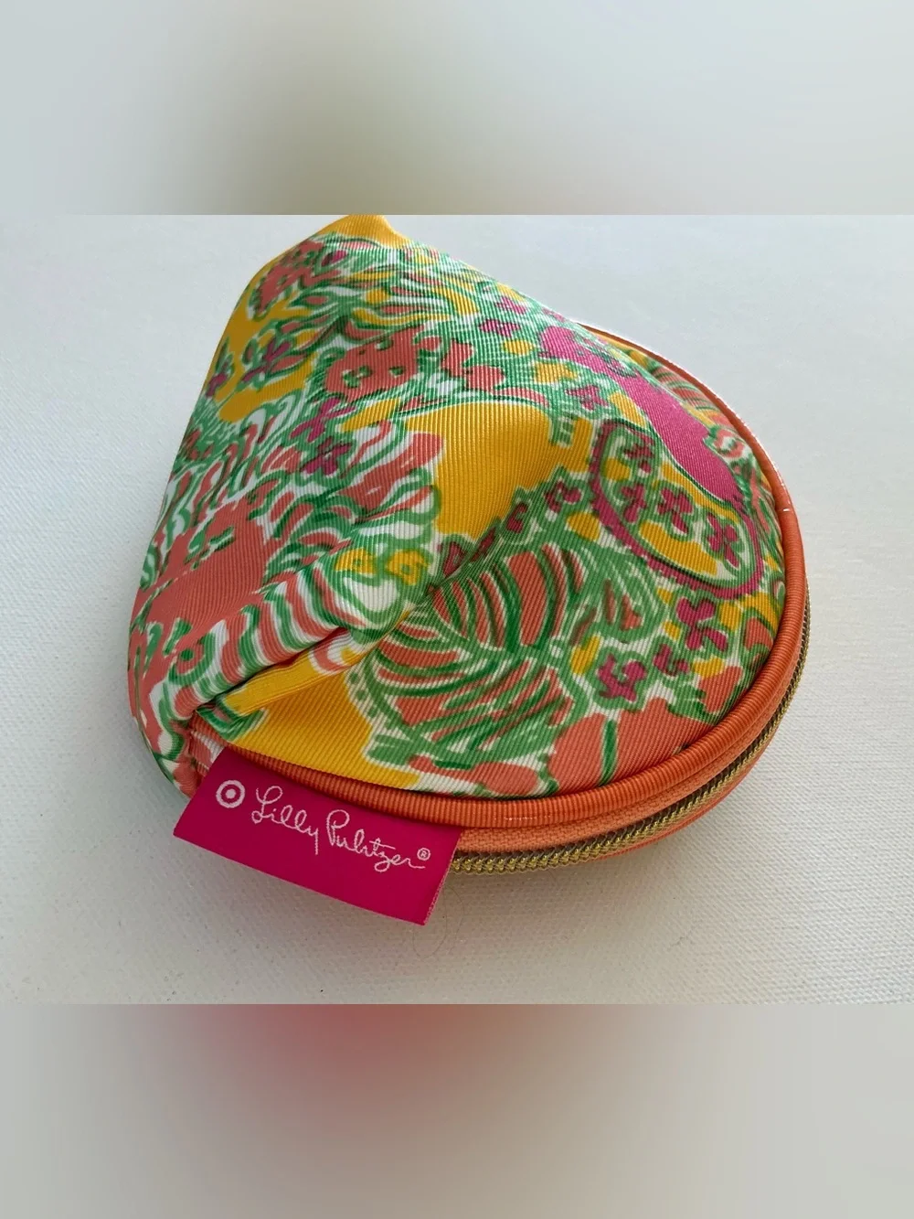 Lilly Pulitzer Small Zip Cosmetic Pouch Makeup Bag Tropical Print